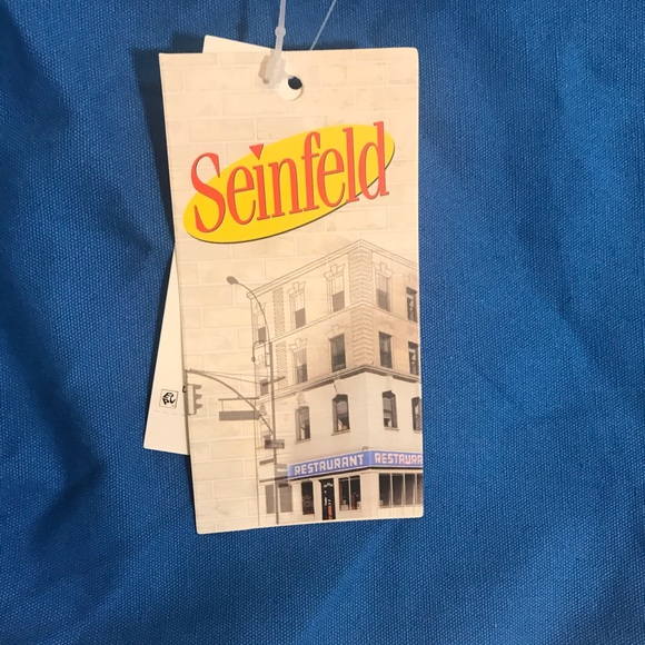 NEW SEINFELD BLUE TOTE BAG BEACH BAG GROCERY BAG SHOPPING & SCHOOL BAG "5 x 17" - Picture 4 of 4